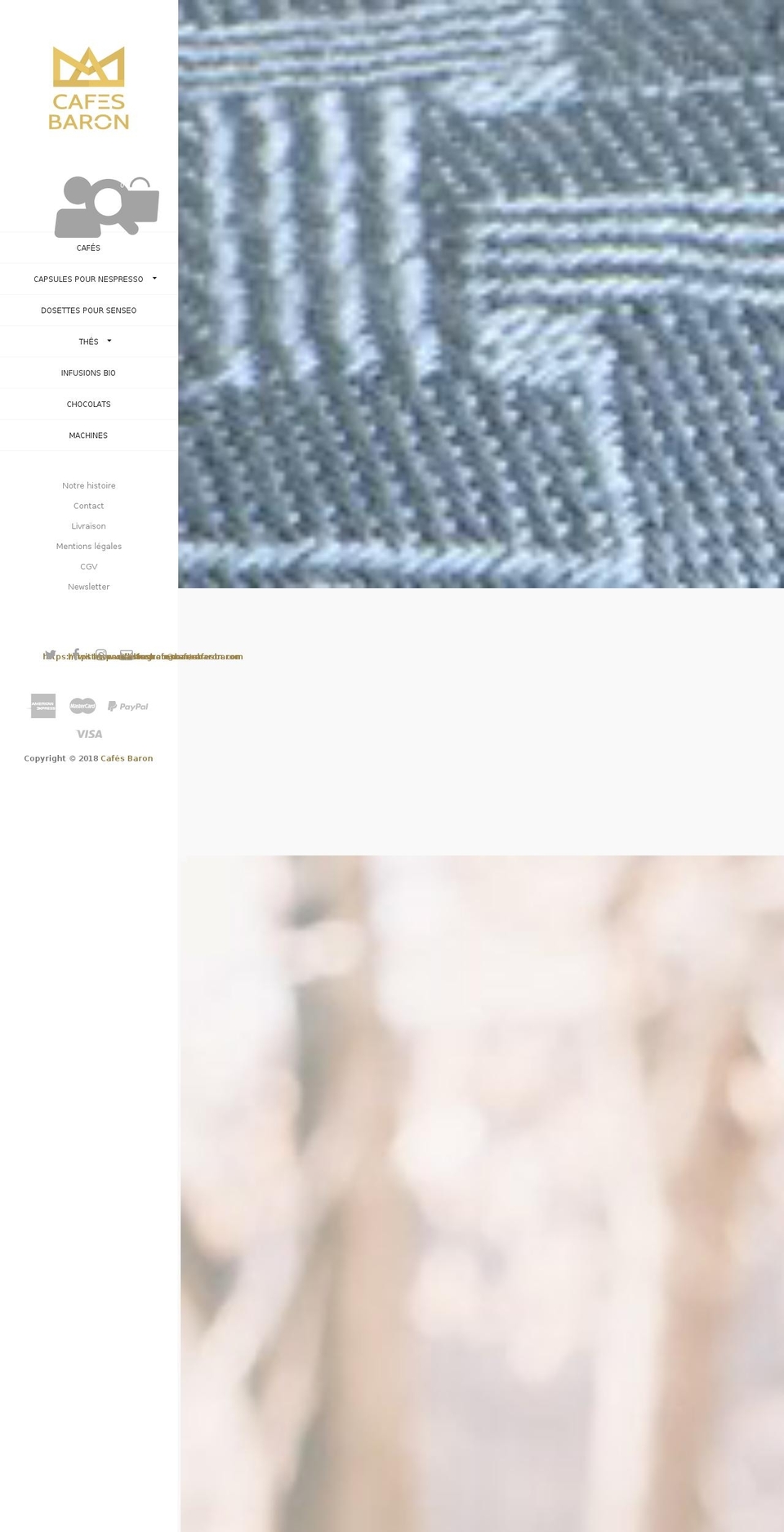 cafesbaron.com — Shopify storefront screenshot