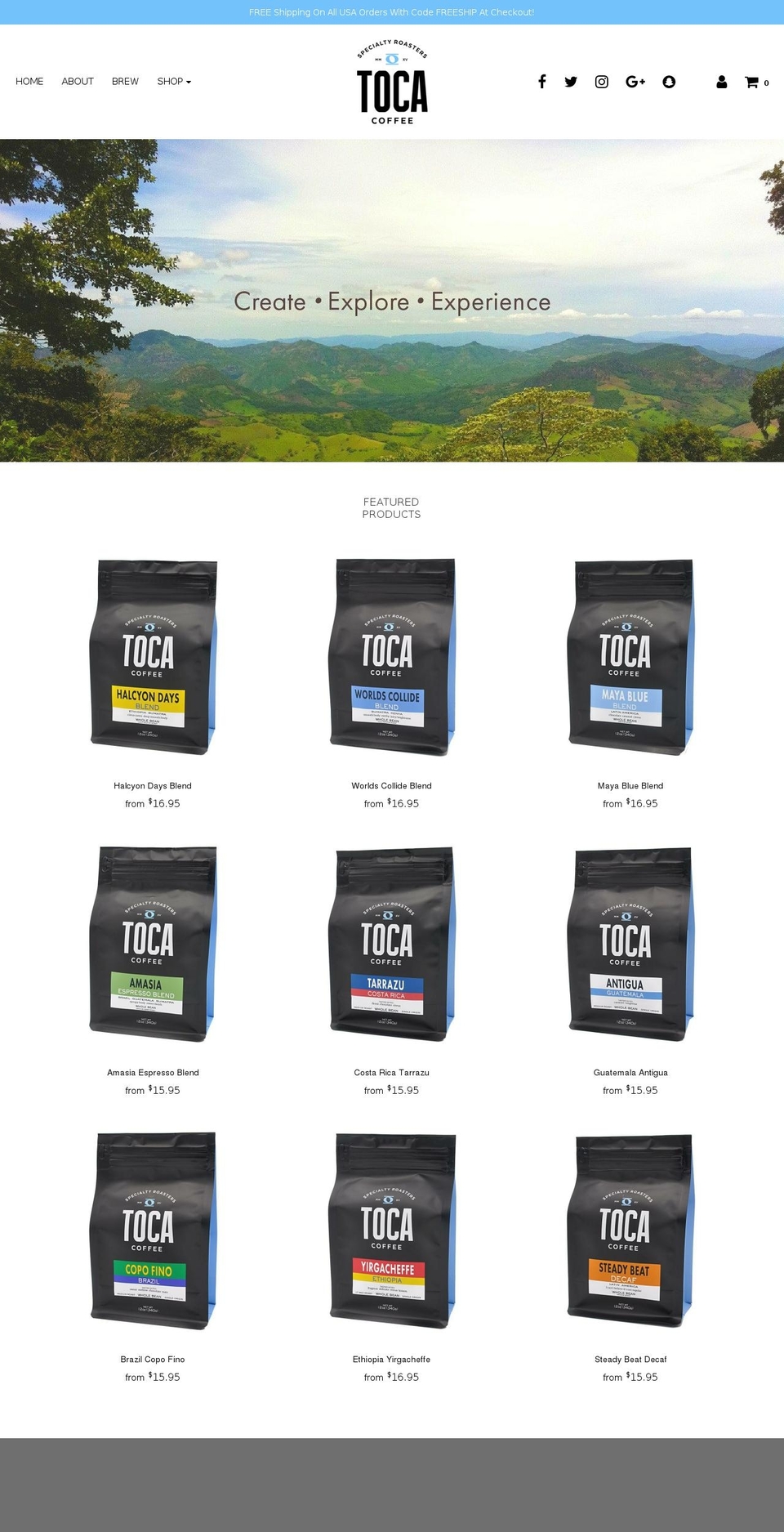cafetoca.com — Shopify storefront screenshot