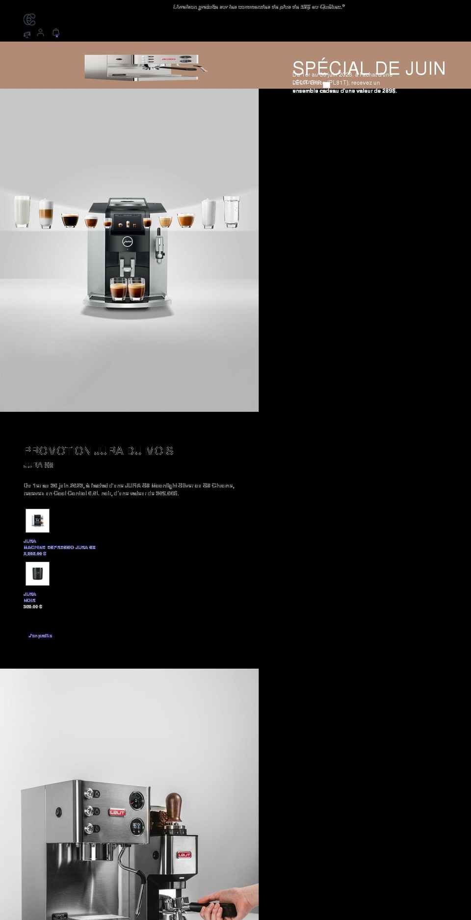 cafetouche.ca shopify website screenshot