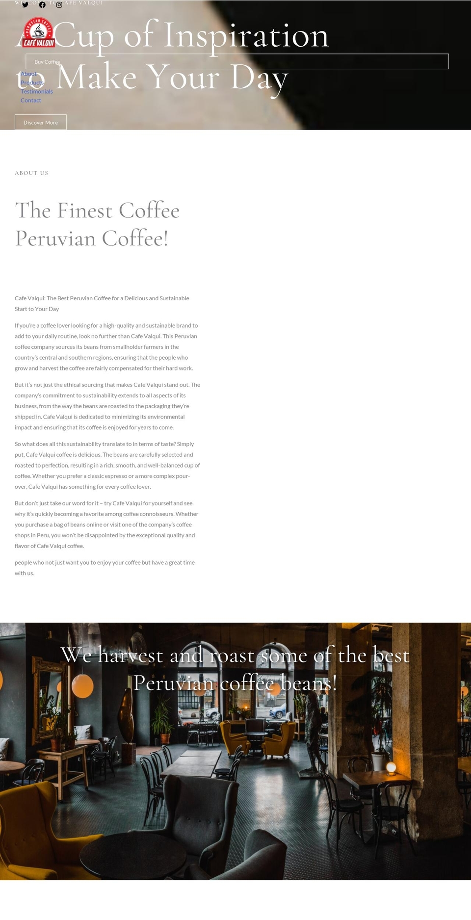 cafevalqui.com shopify website screenshot