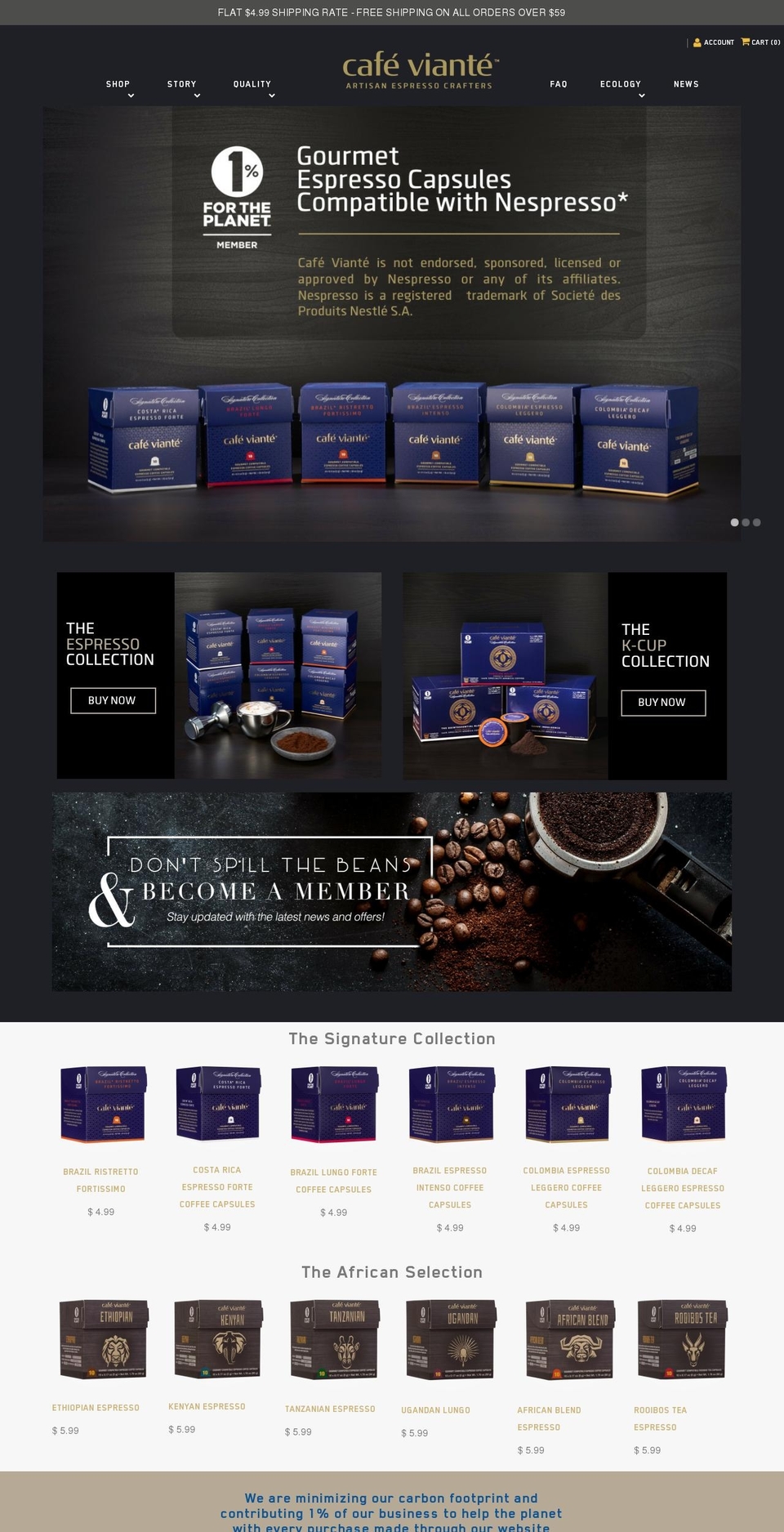 cafeviante.com shopify website screenshot
