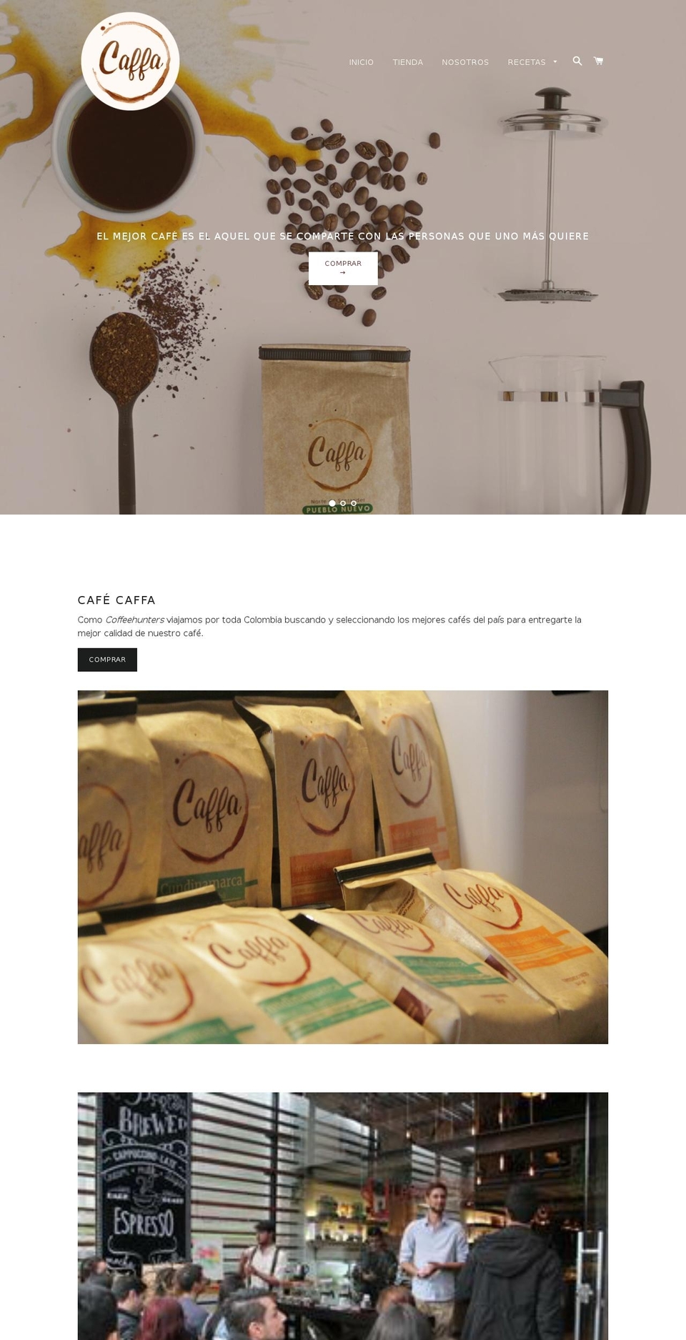 caffacolombia.com — Shopify storefront screenshot