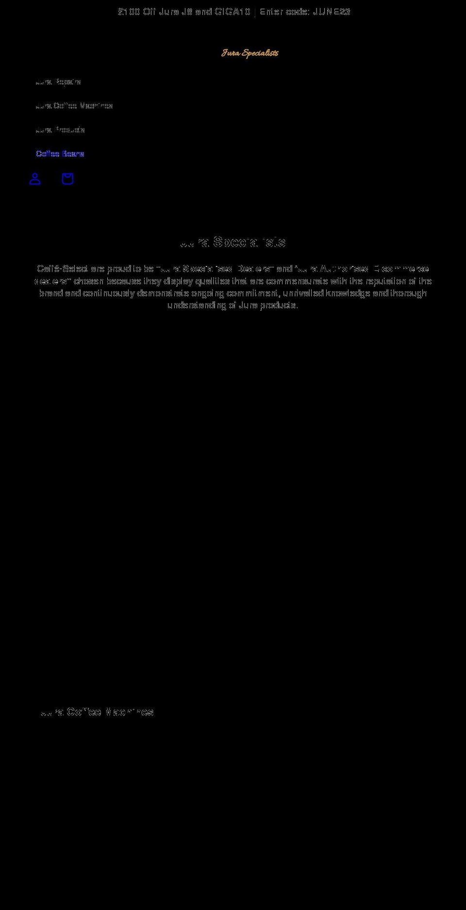 caffe-select.co.uk shopify website screenshot
