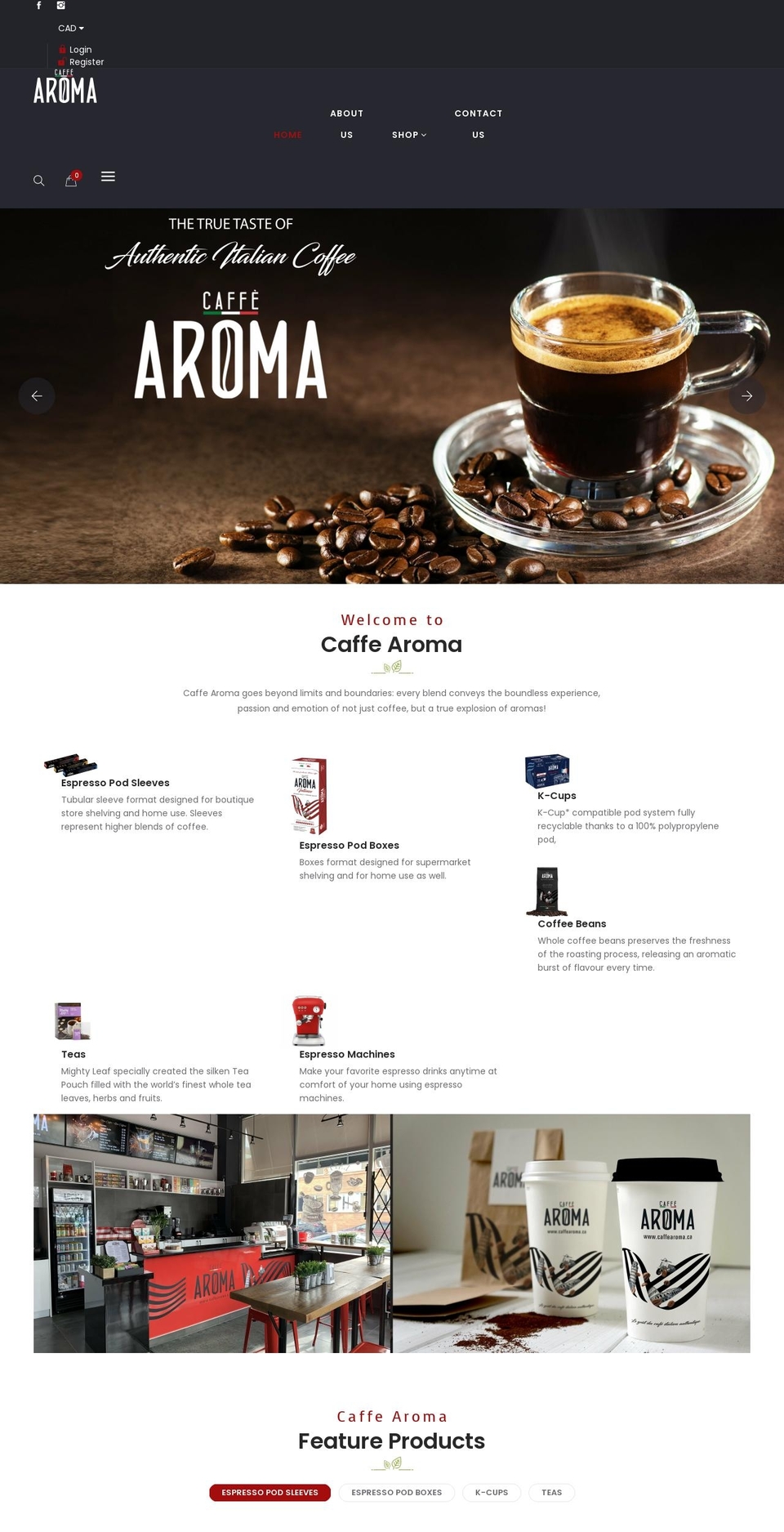 Cs-oars--r Shopify theme site example caffearoma.ca