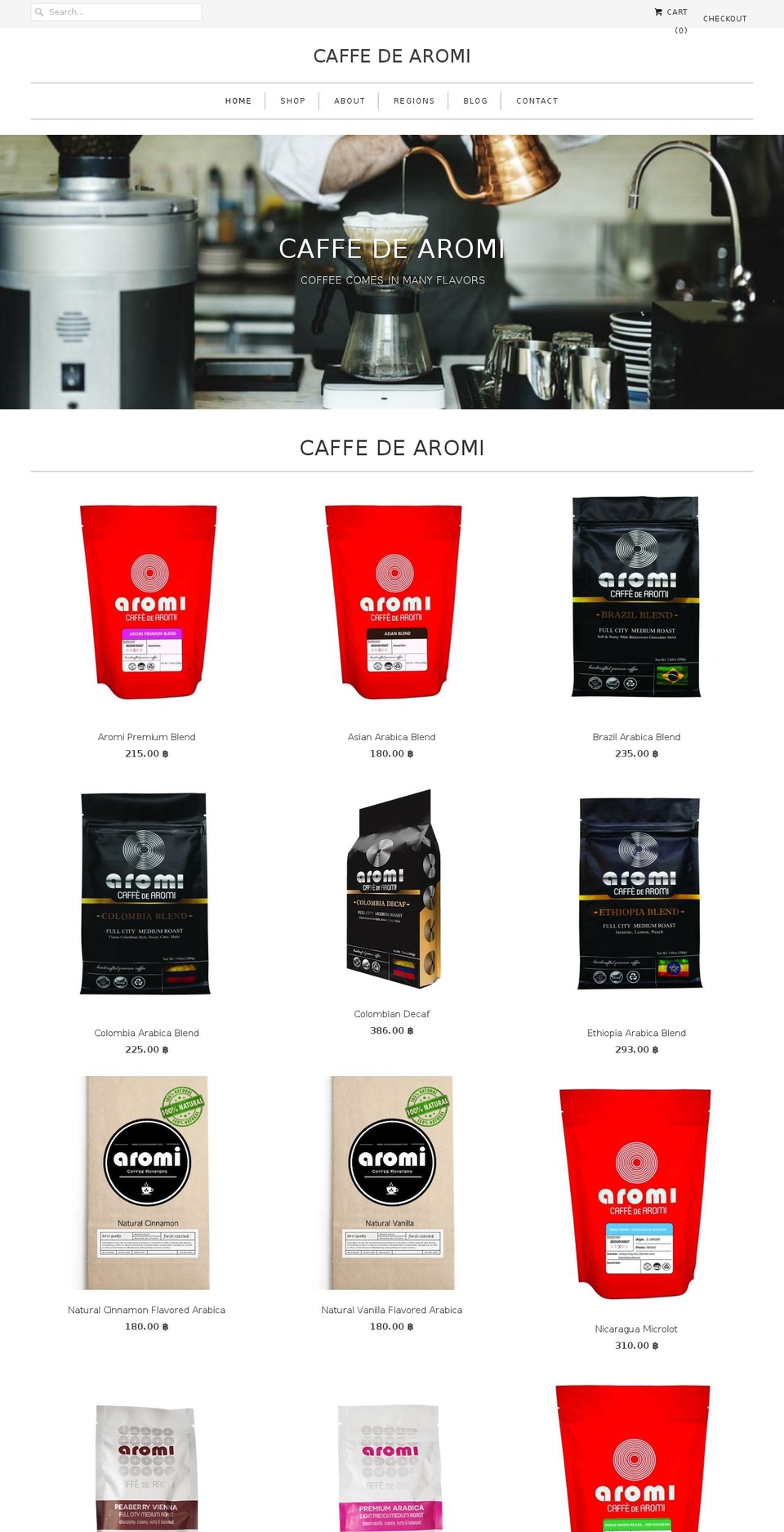 caffedearomi.com — Shopify storefront screenshot