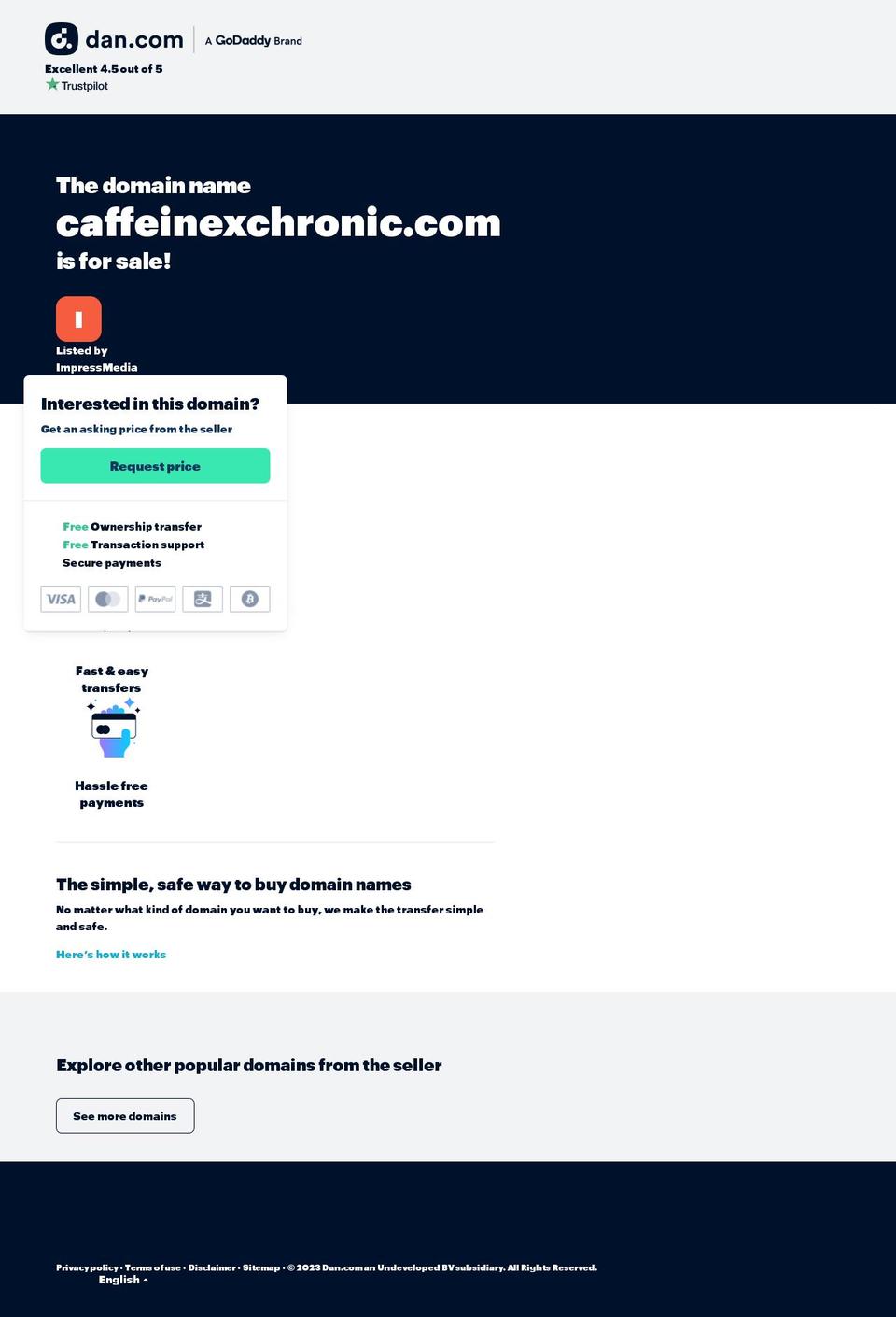 caffeinexchronic.com — Shopify storefront screenshot