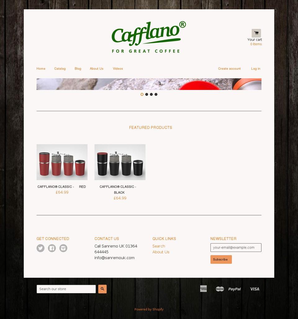 cafflanouk.com — Shopify storefront screenshot