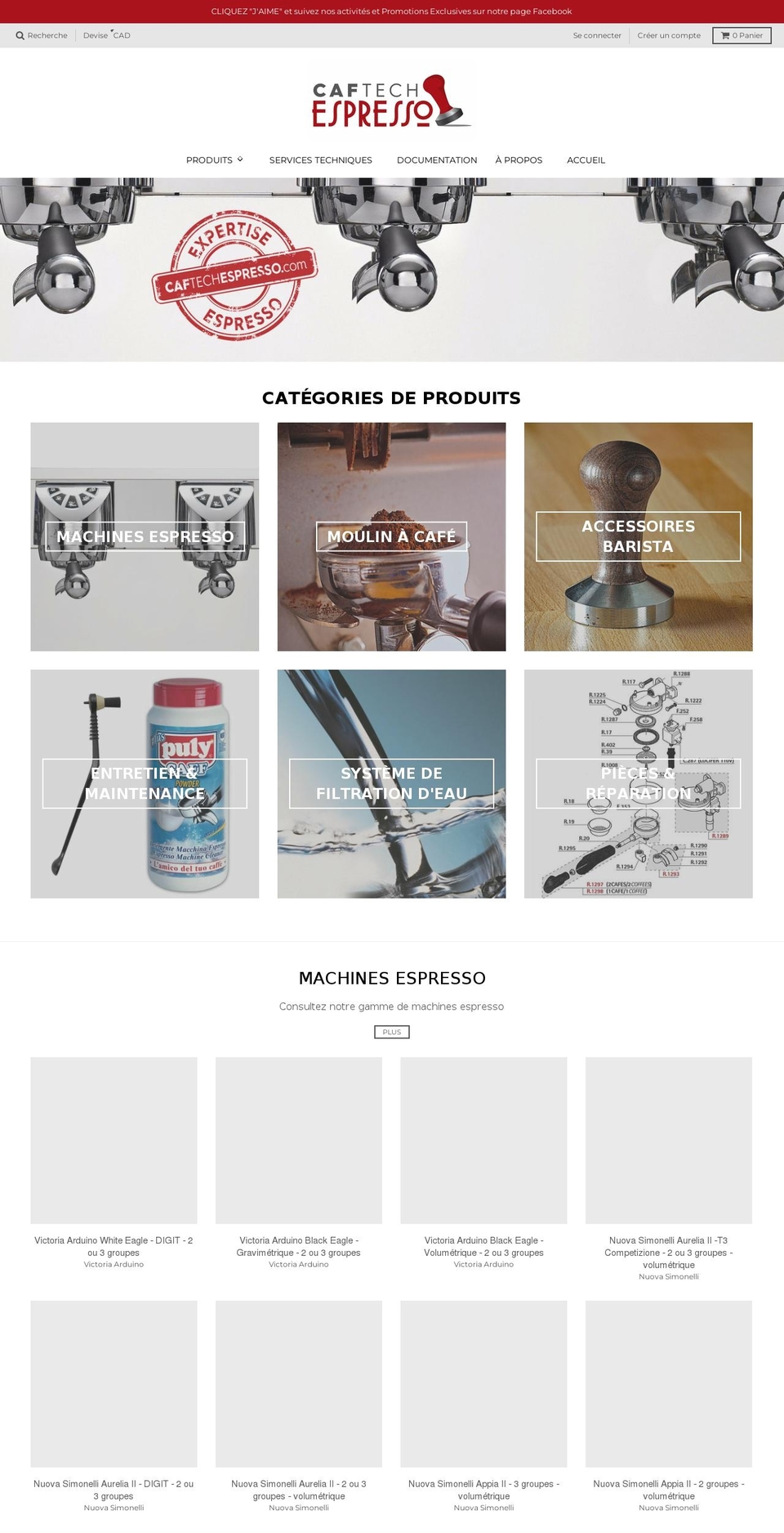 caftechexpresso.com — Shopify storefront screenshot