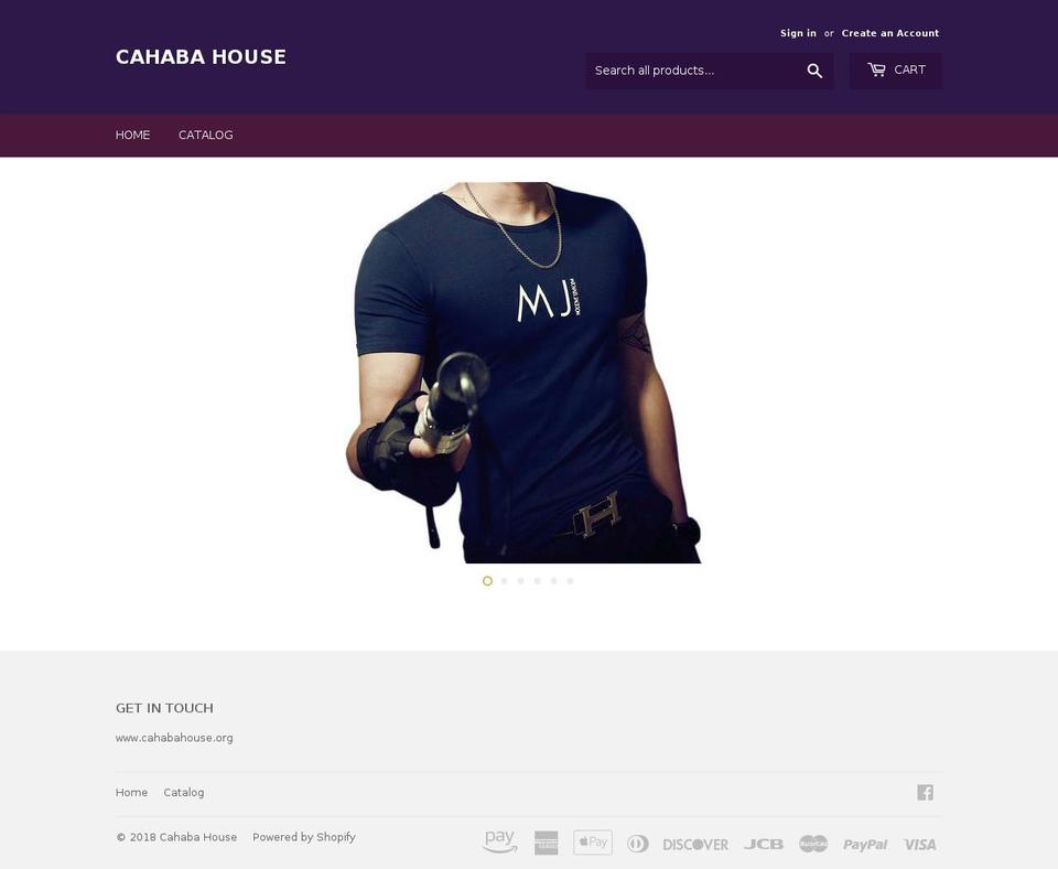 cahabahouse.org shopify website screenshot