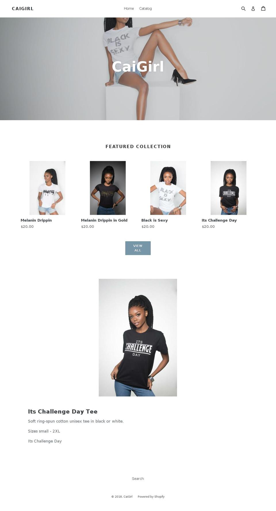 caigirl.com — Shopify storefront screenshot