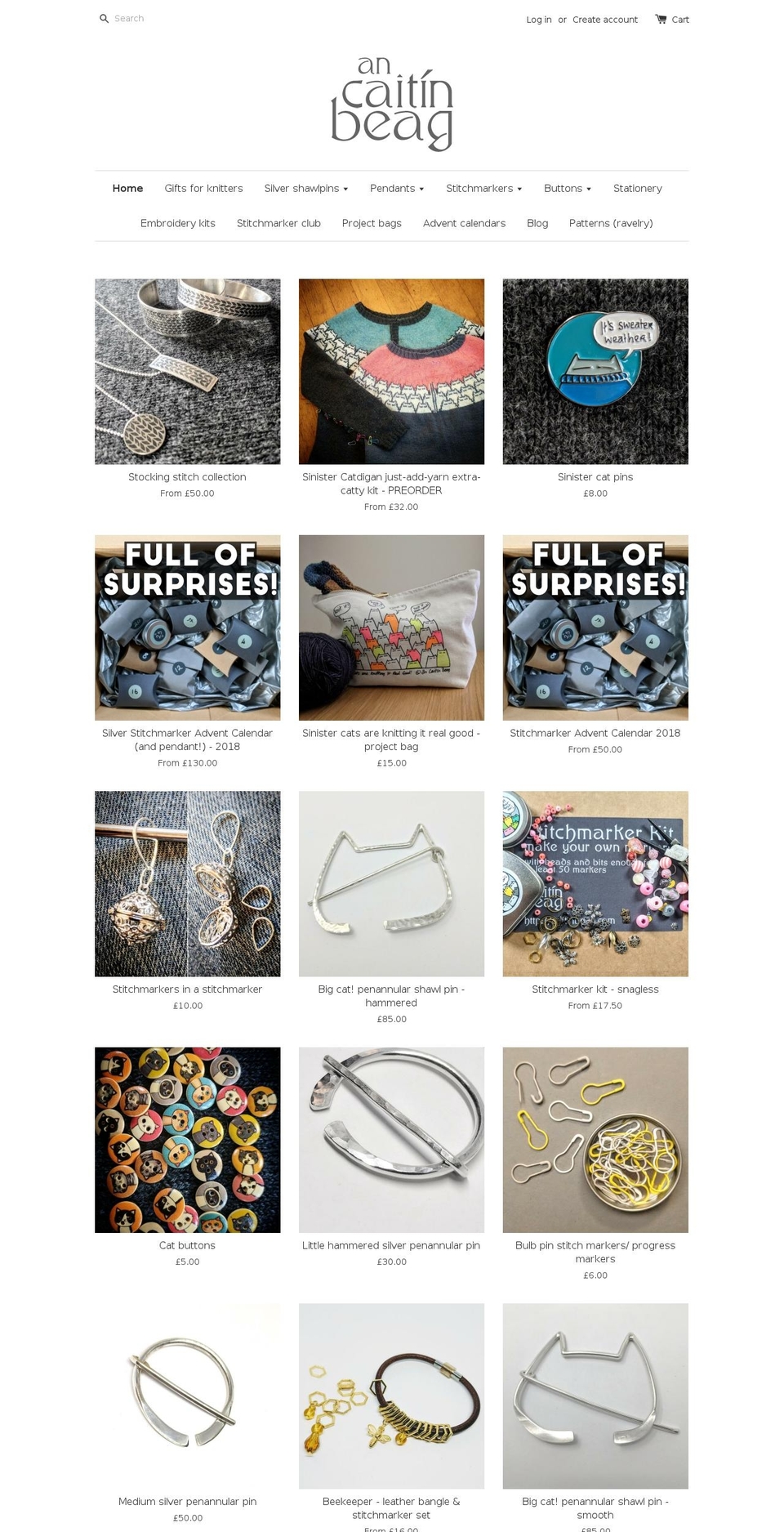 caitinbeag.com shopify website screenshot