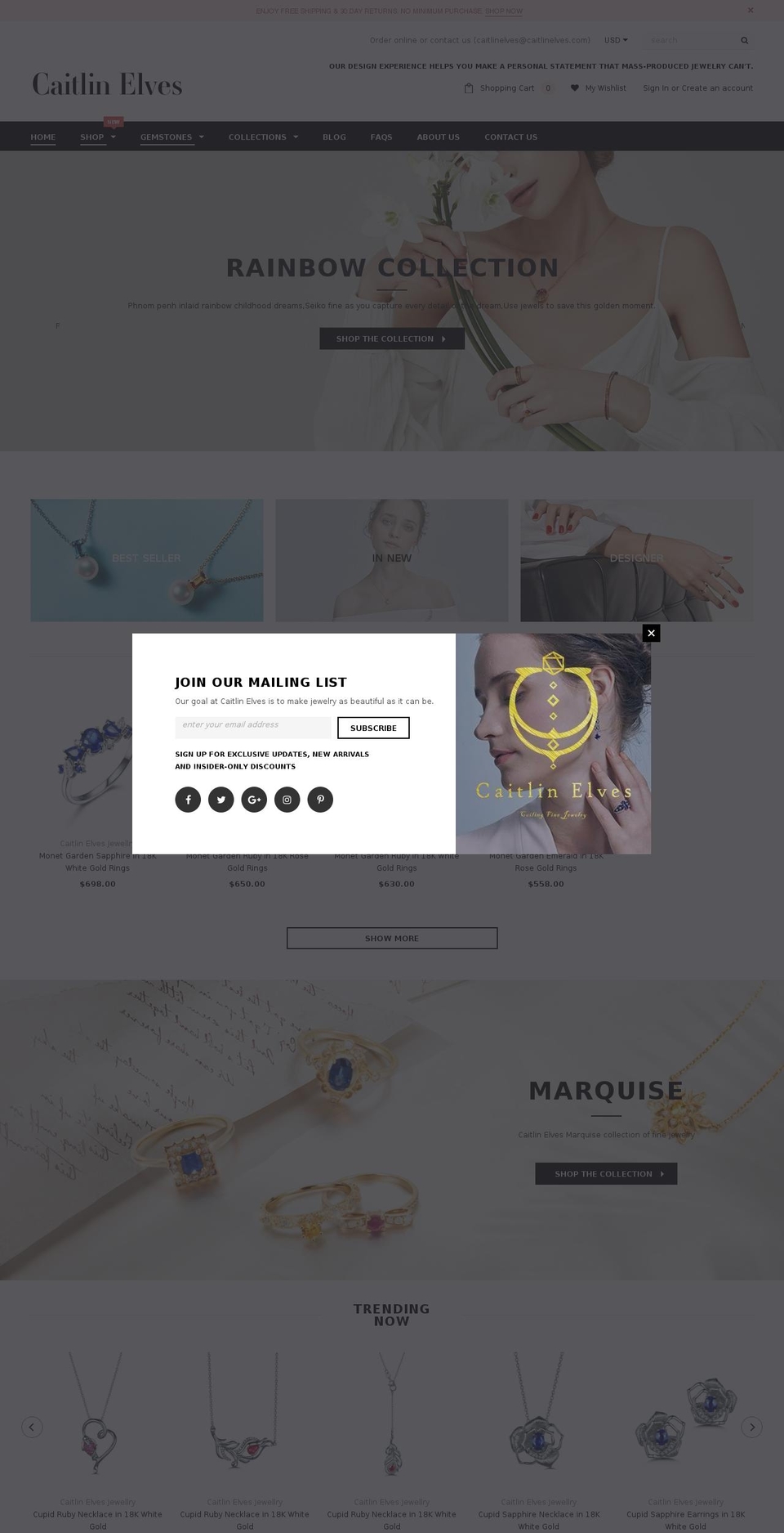 caitlinelves.com — Shopify storefront screenshot