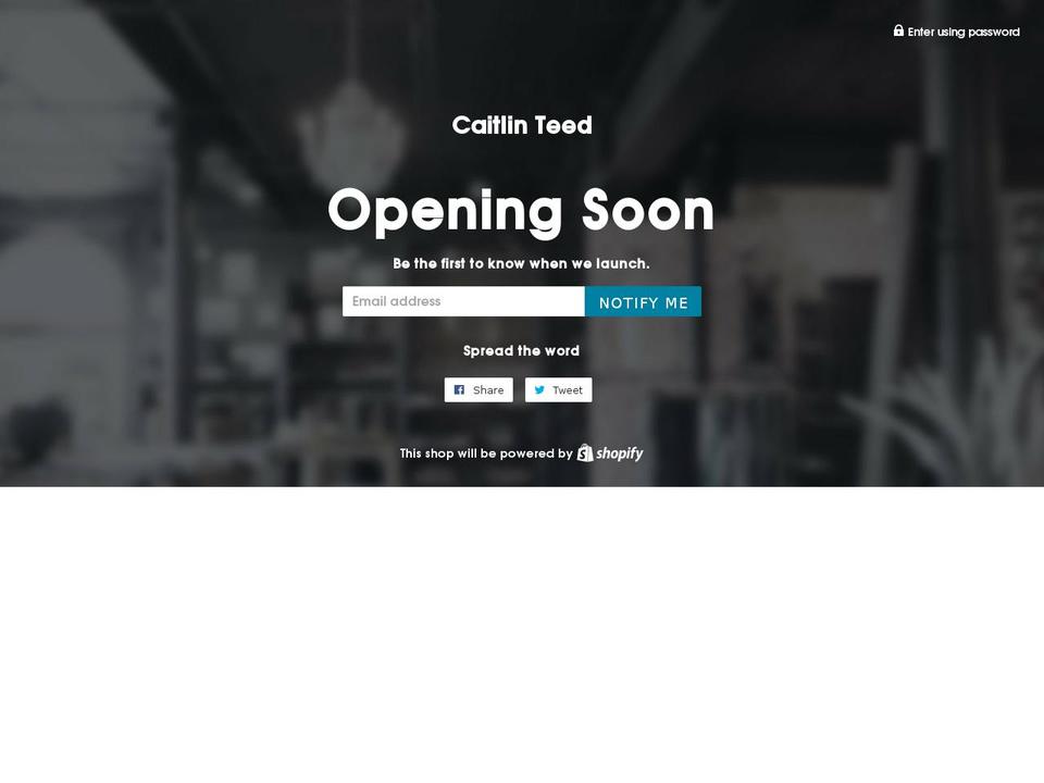 caitlinteed.com — Shopify storefront screenshot