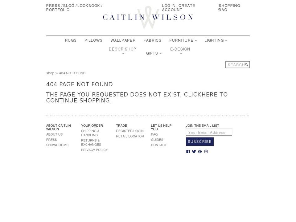 caitlinwilsondesign.com shopify website screenshot