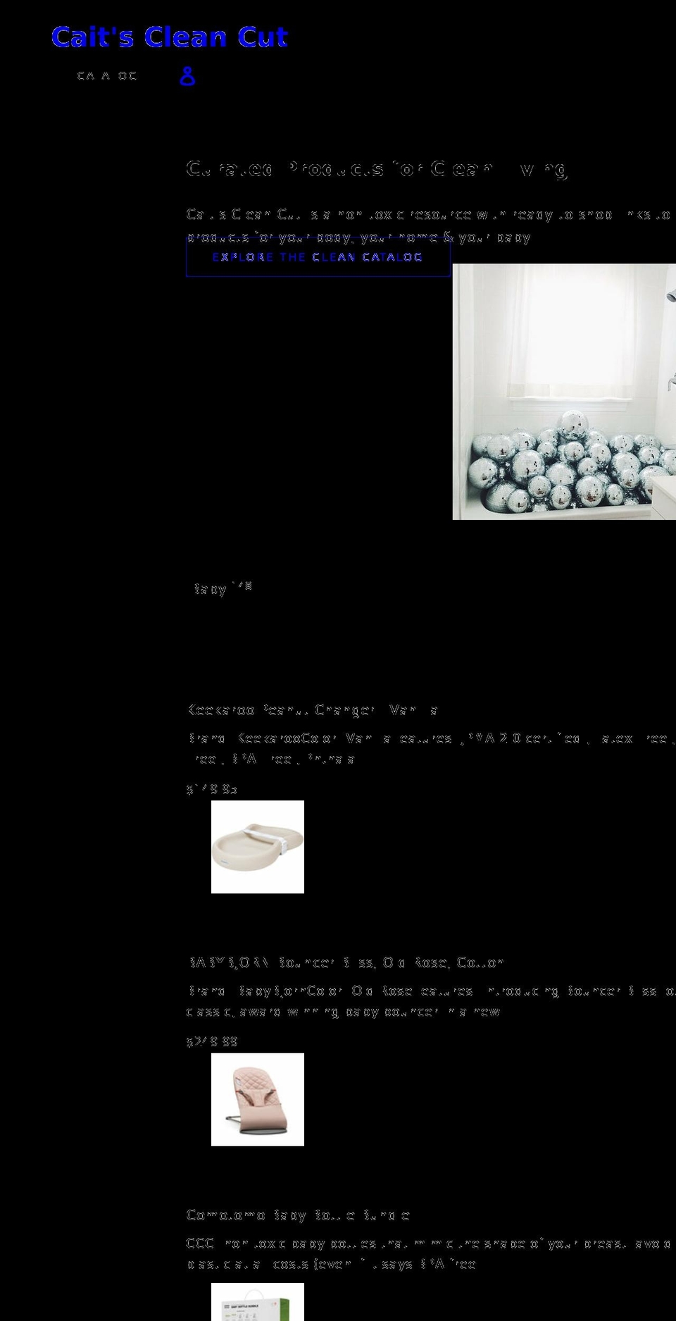 caitscleancut.com shopify website screenshot
