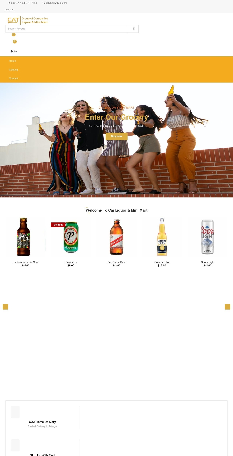 cajminimart.com shopify website screenshot