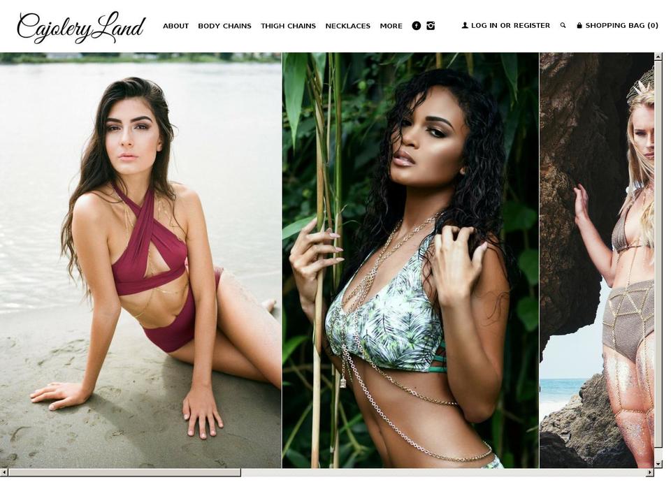 cajoleryland.com shopify website screenshot