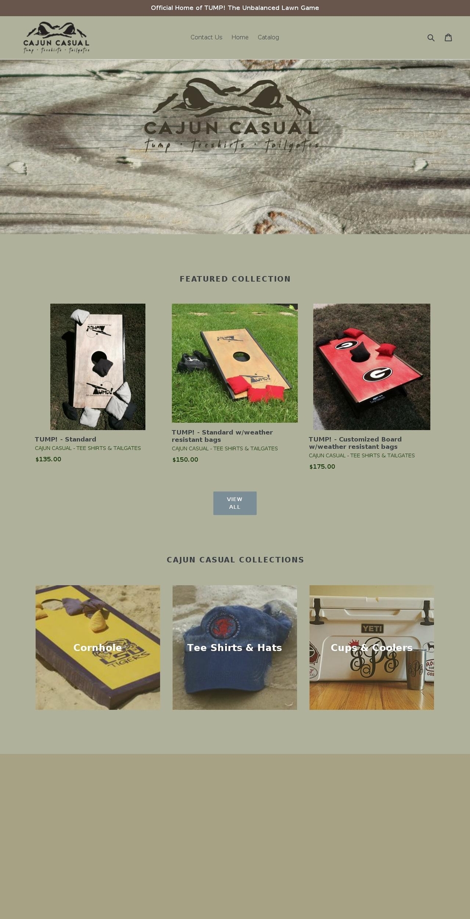 cajuncasual.com shopify website screenshot