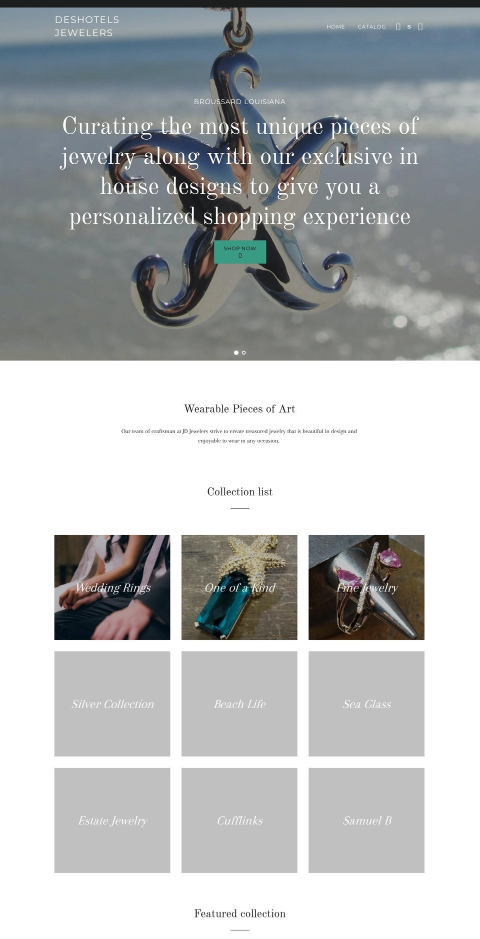 cajunjeweler.com — Shopify storefront screenshot