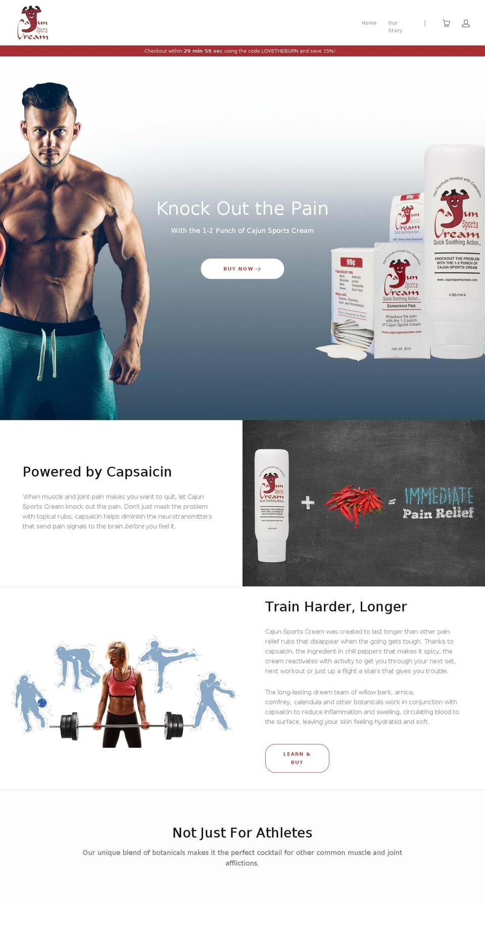 cajunsportscream.com shopify website screenshot