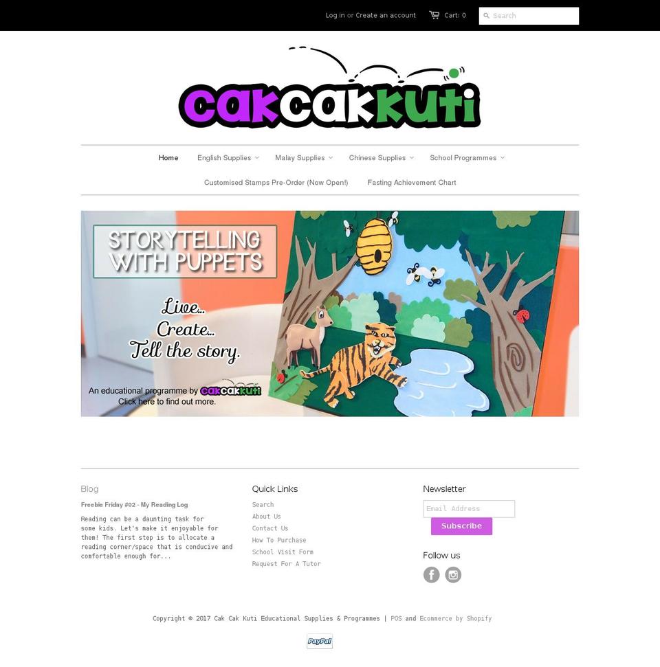 cakcakkuti.com shopify website screenshot
