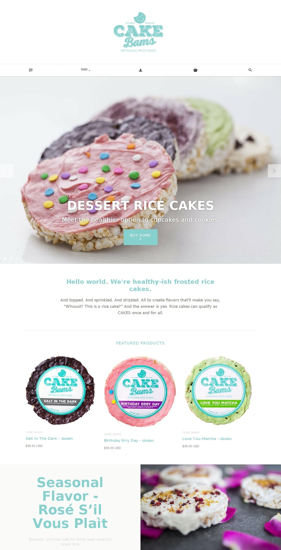 cakebam.com — Shopify storefront screenshot