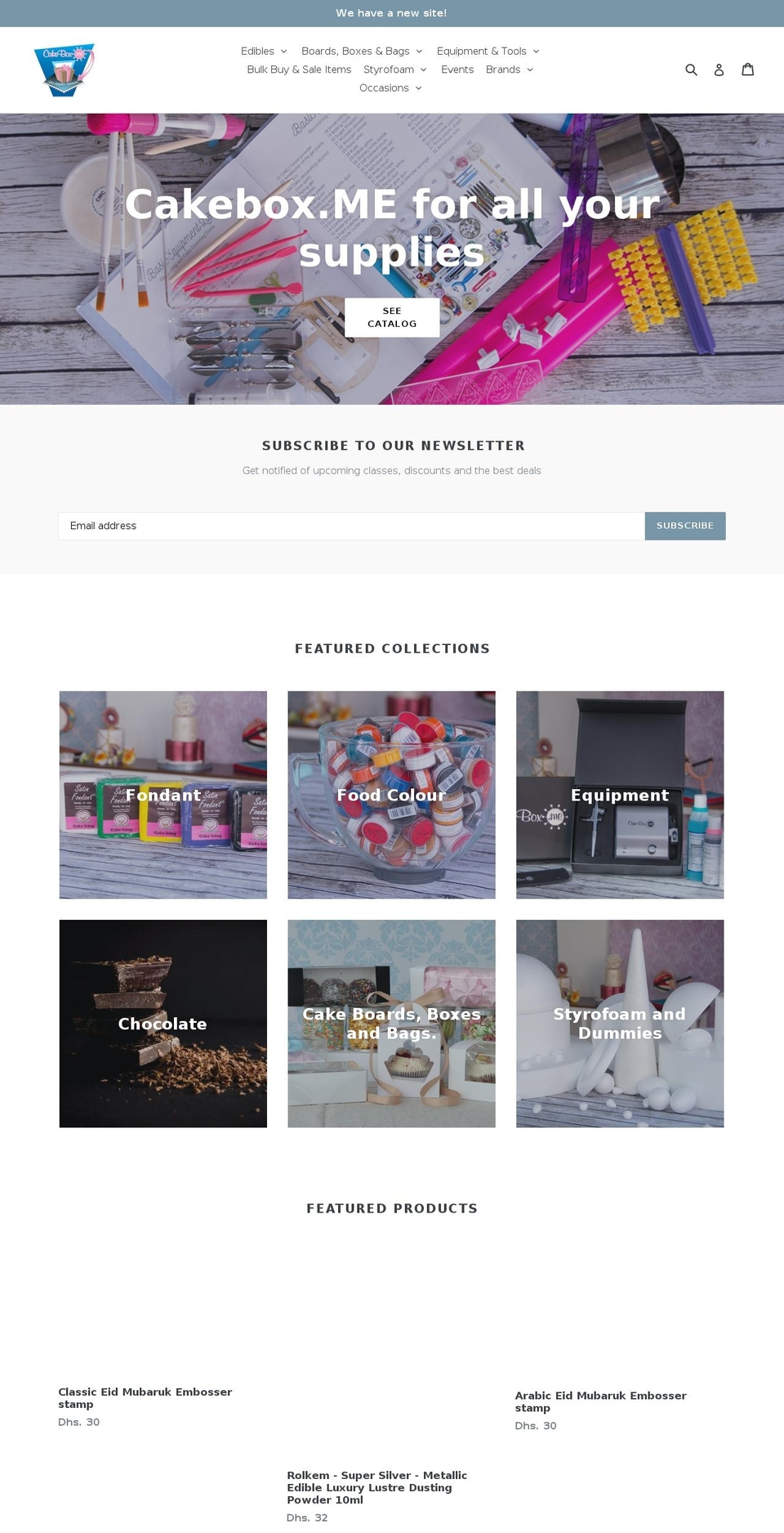 cakebox.me shopify website screenshot