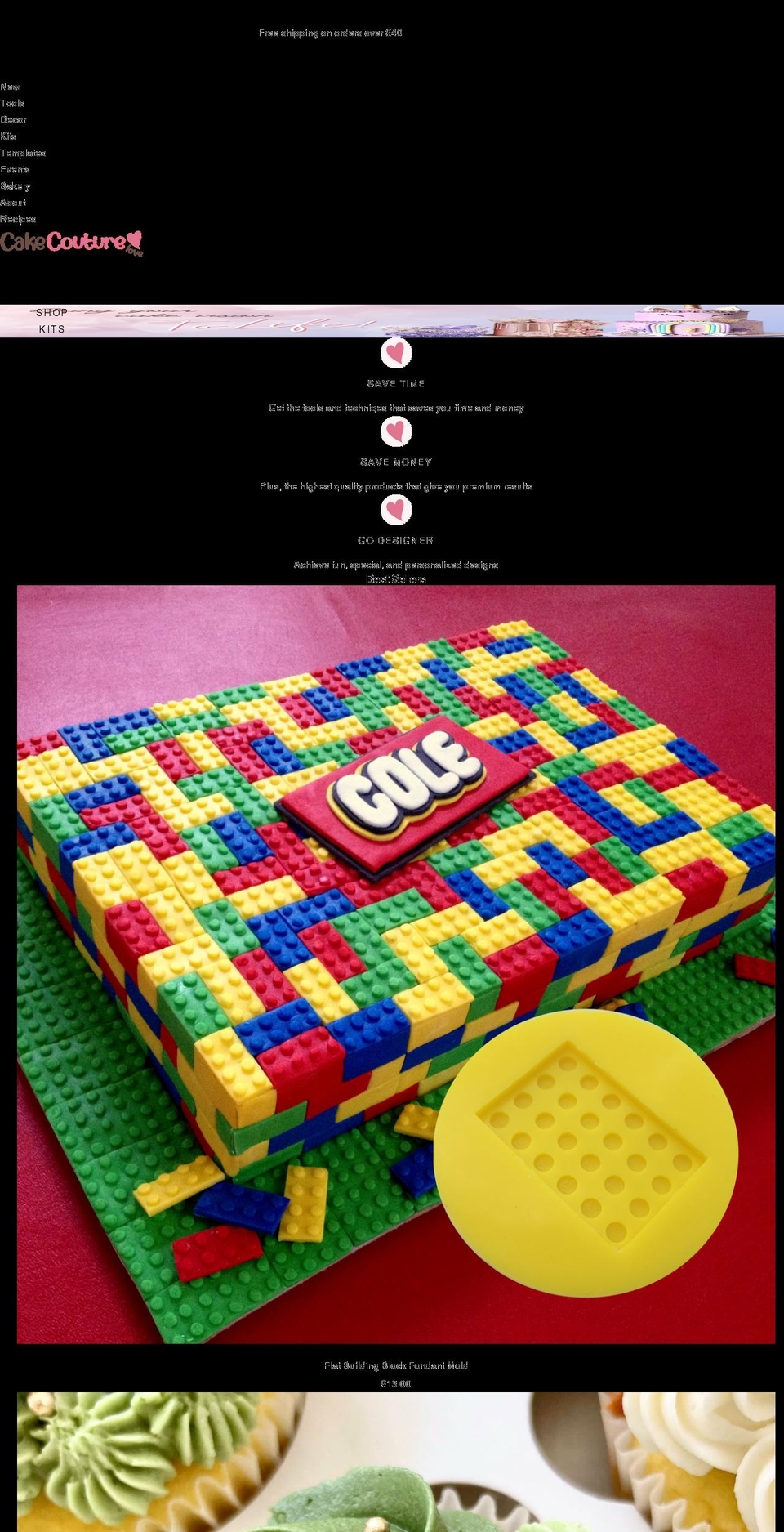 cakecouturelove.com — Shopify storefront screenshot