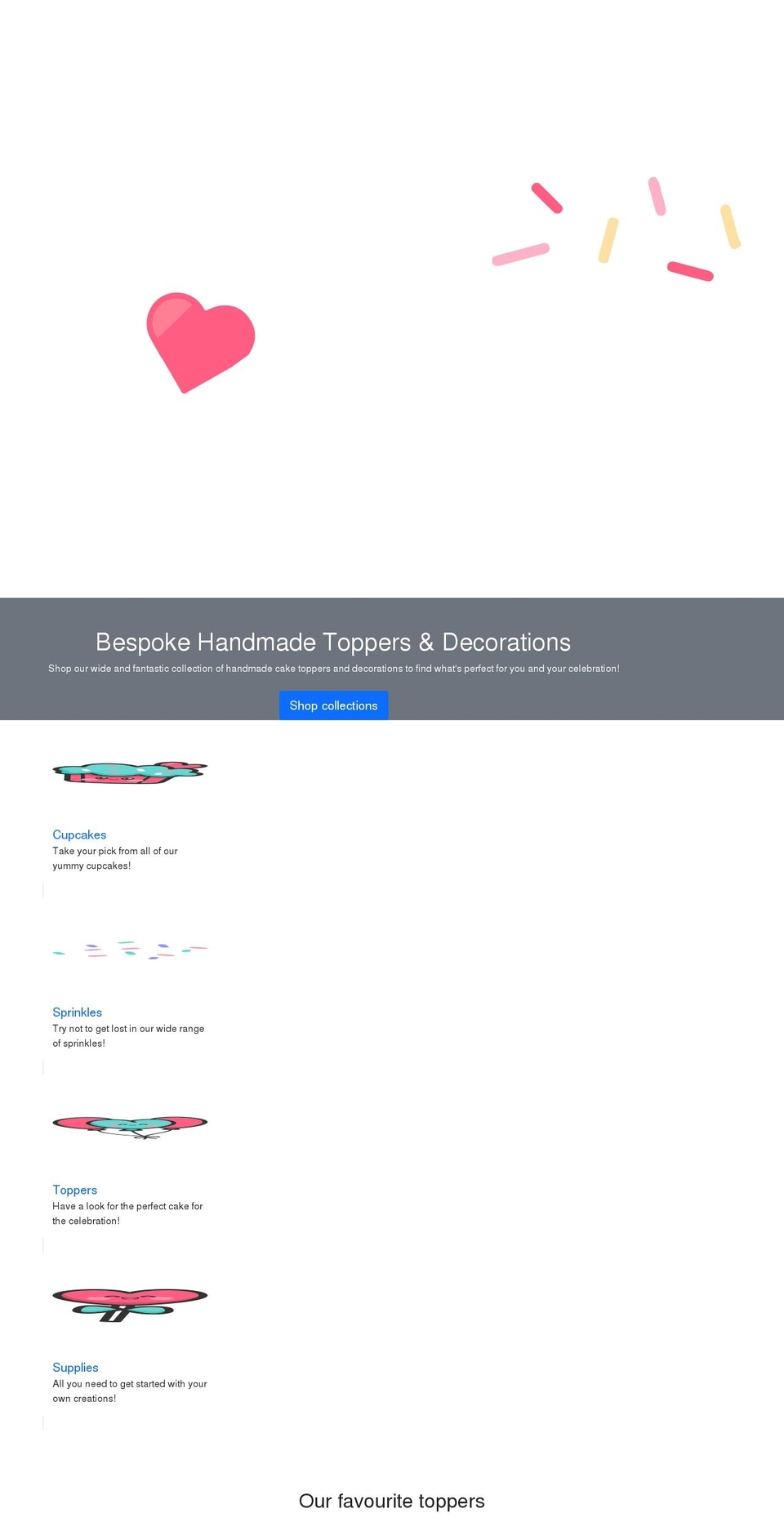 cakedarlings.com shopify website screenshot