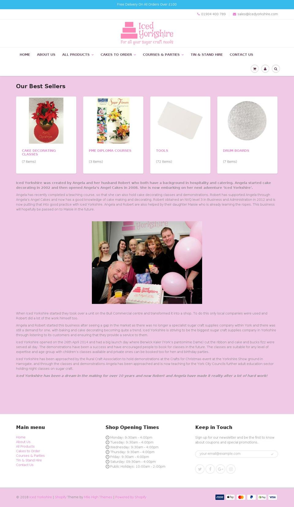 cakedecoratingsuppliesyork.com — Shopify storefront screenshot