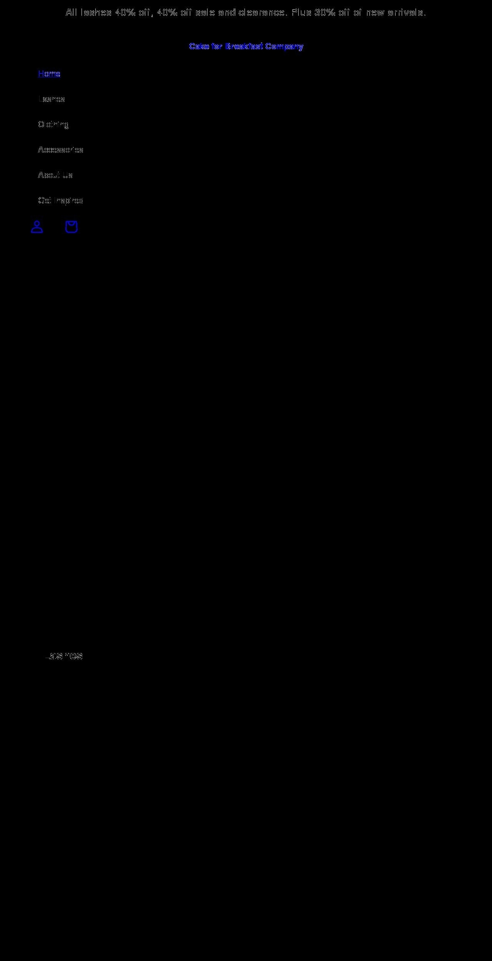 cakeforbreakfastco.com shopify website screenshot