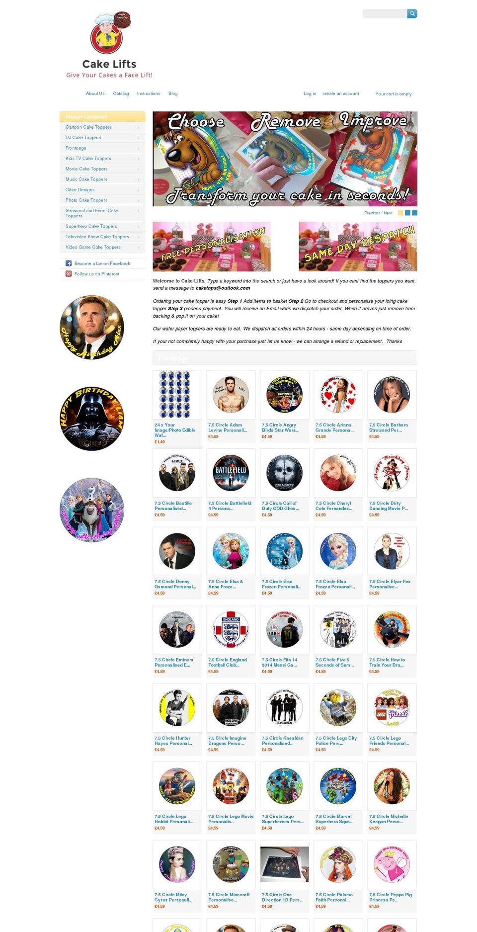 cakelifts.com shopify website screenshot