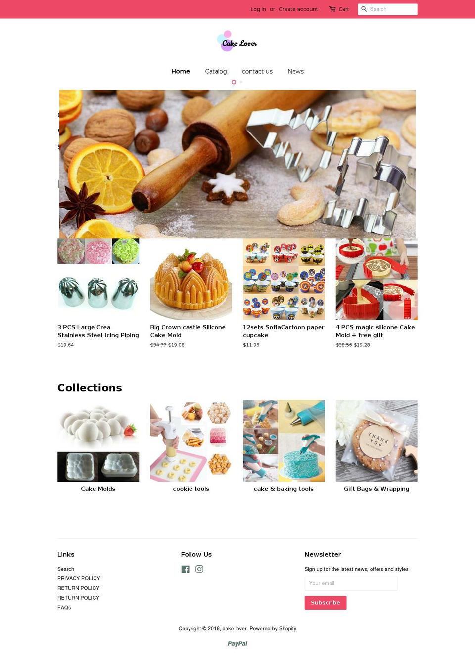 cakelover.net shopify website screenshot