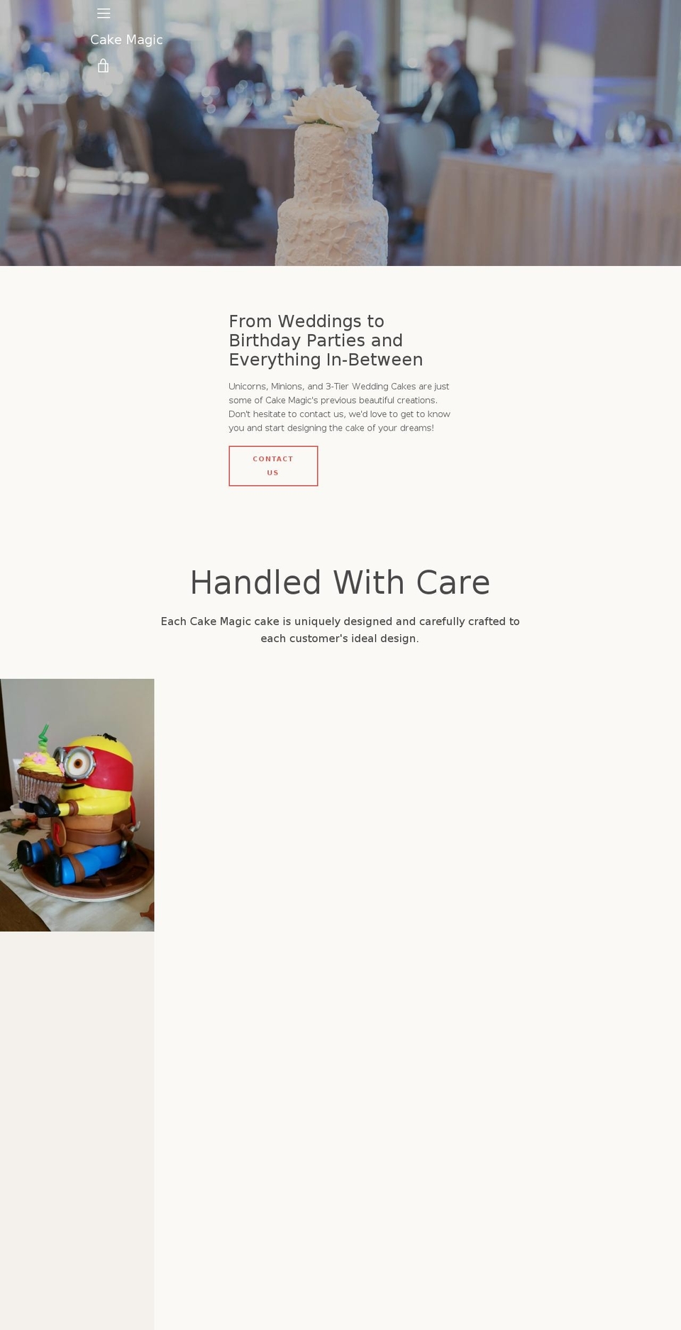 cakemgc.com shopify website screenshot