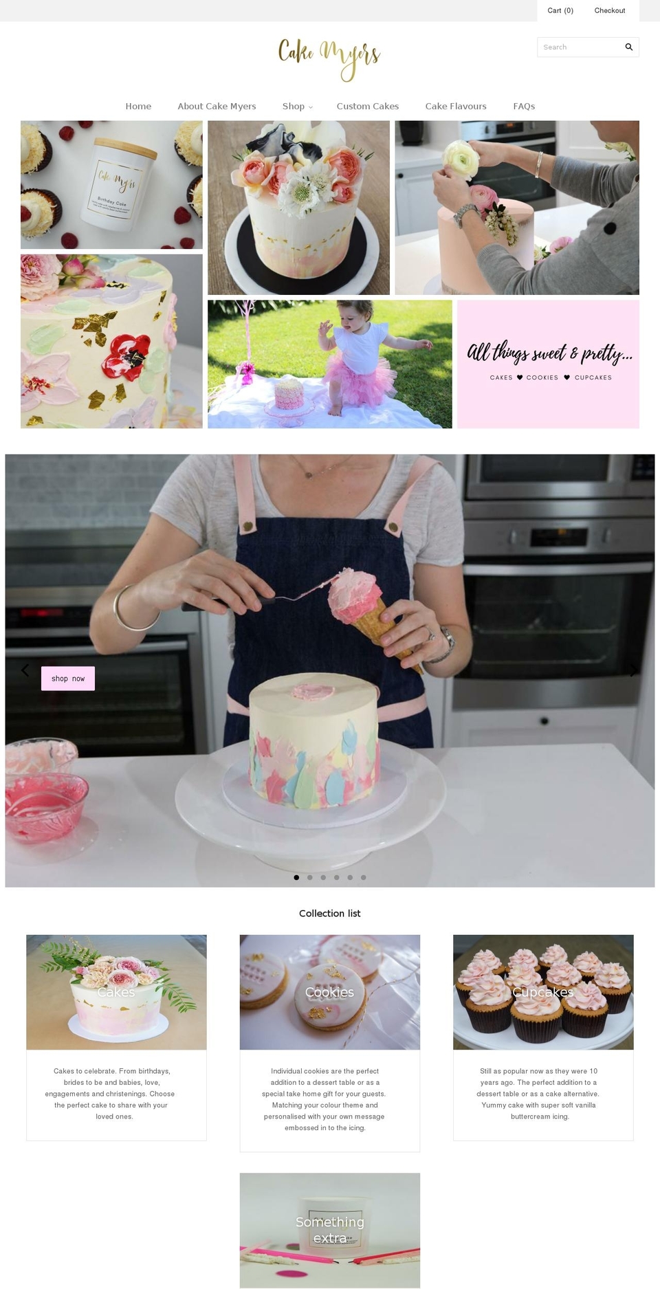 cakemyers.com shopify website screenshot