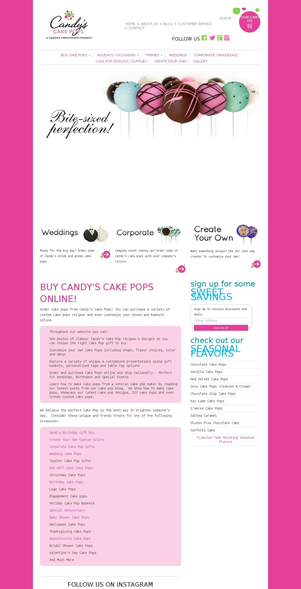 Taste Shopify theme site example cakepops.myshopify.com