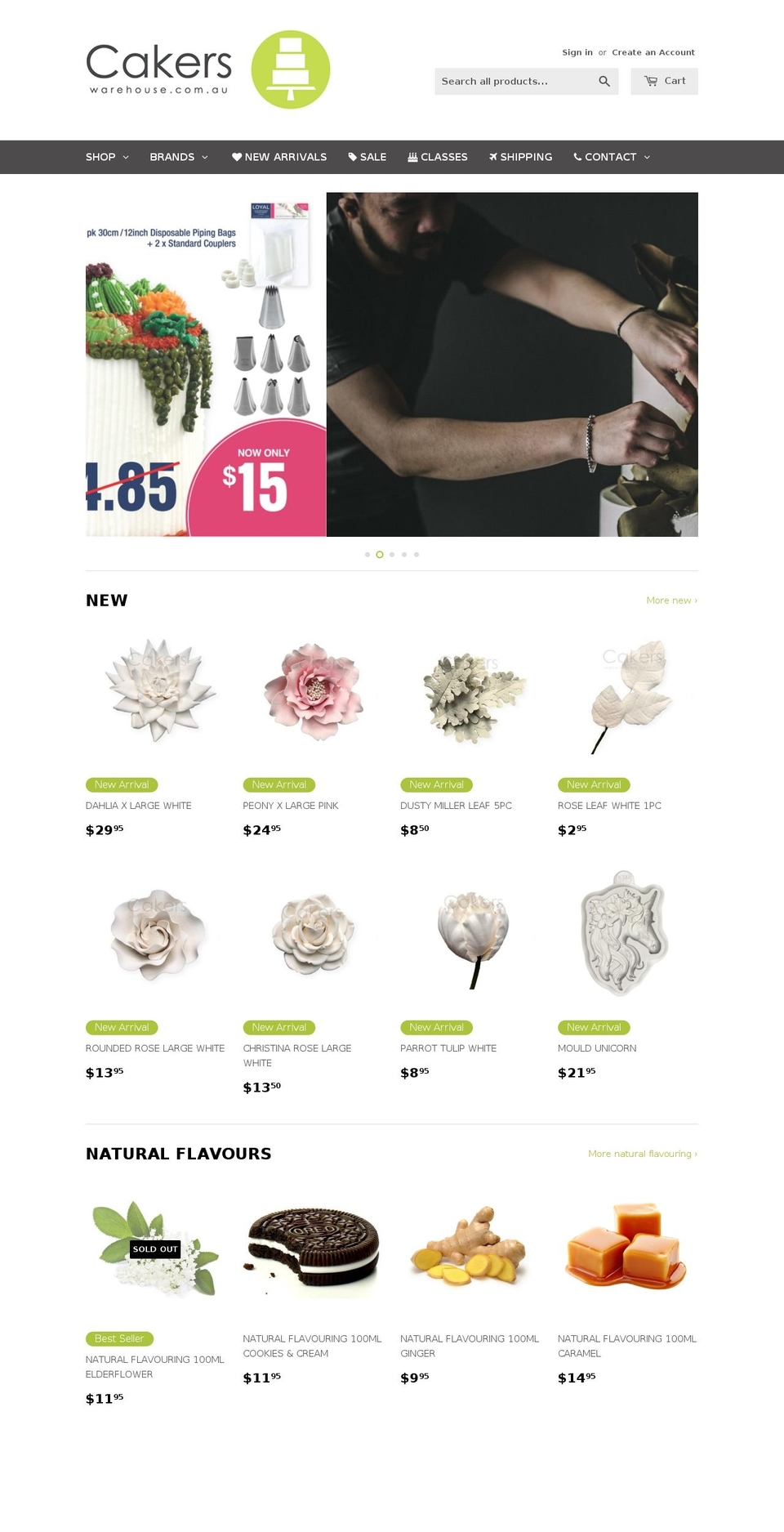 cakerswarehouse.com.au shopify website screenshot