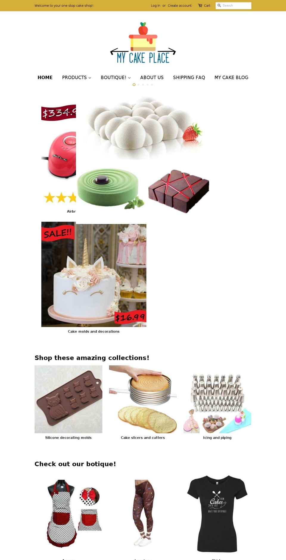 cakesplace.com — Shopify storefront screenshot
