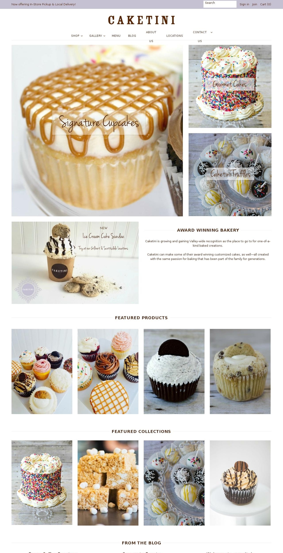 caketini.net shopify website screenshot
