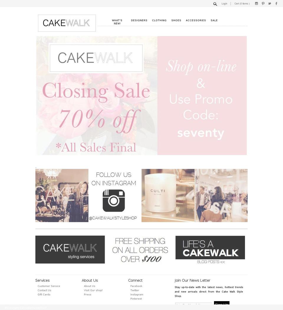 cakewalk Shopify theme site example cakewalkstyle.com