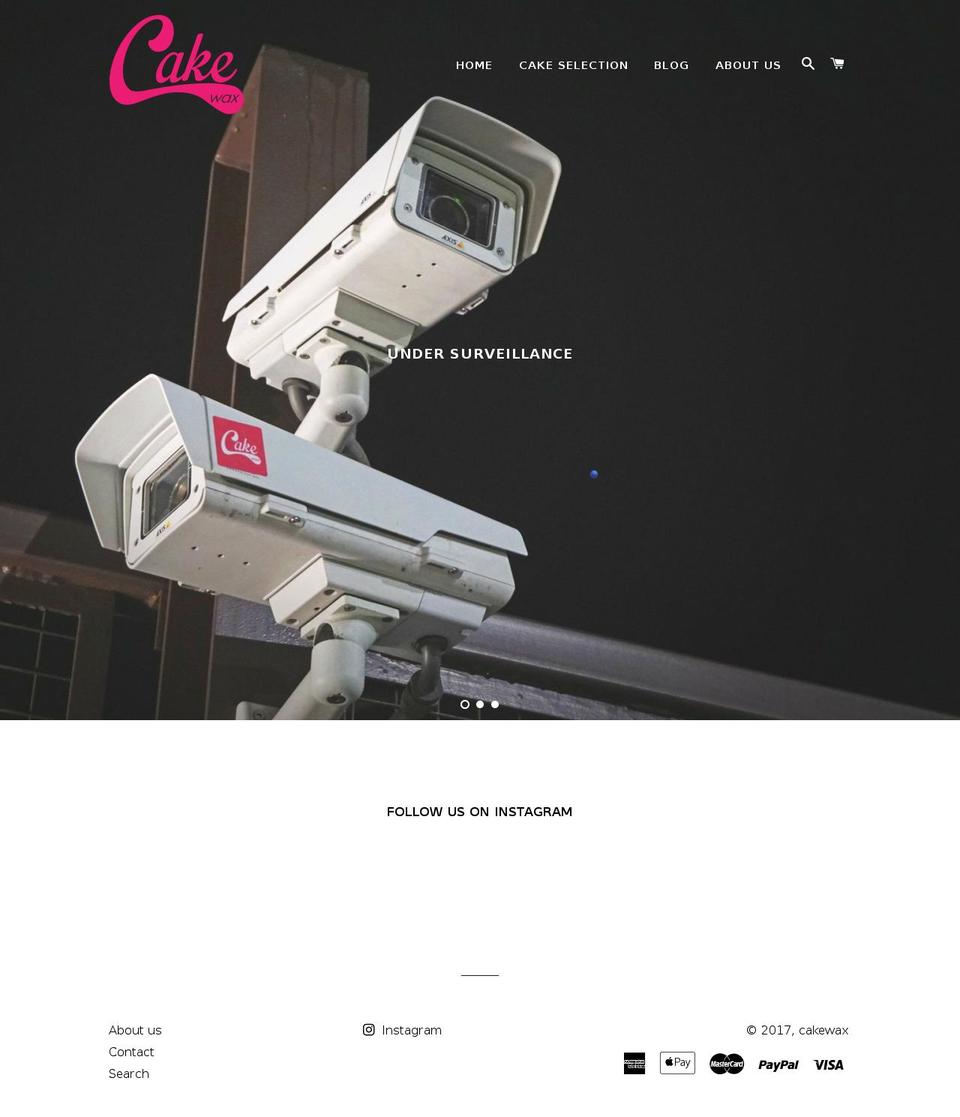 cakewax.com shopify website screenshot