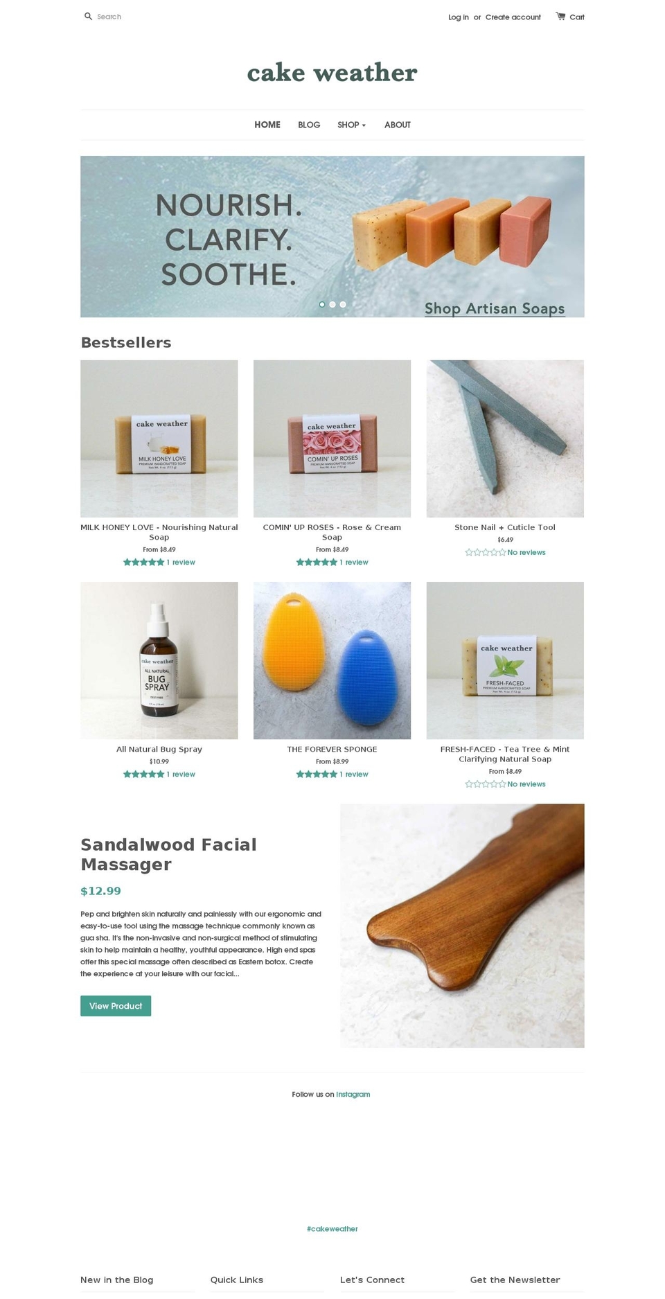 cakeweather.com shopify website screenshot