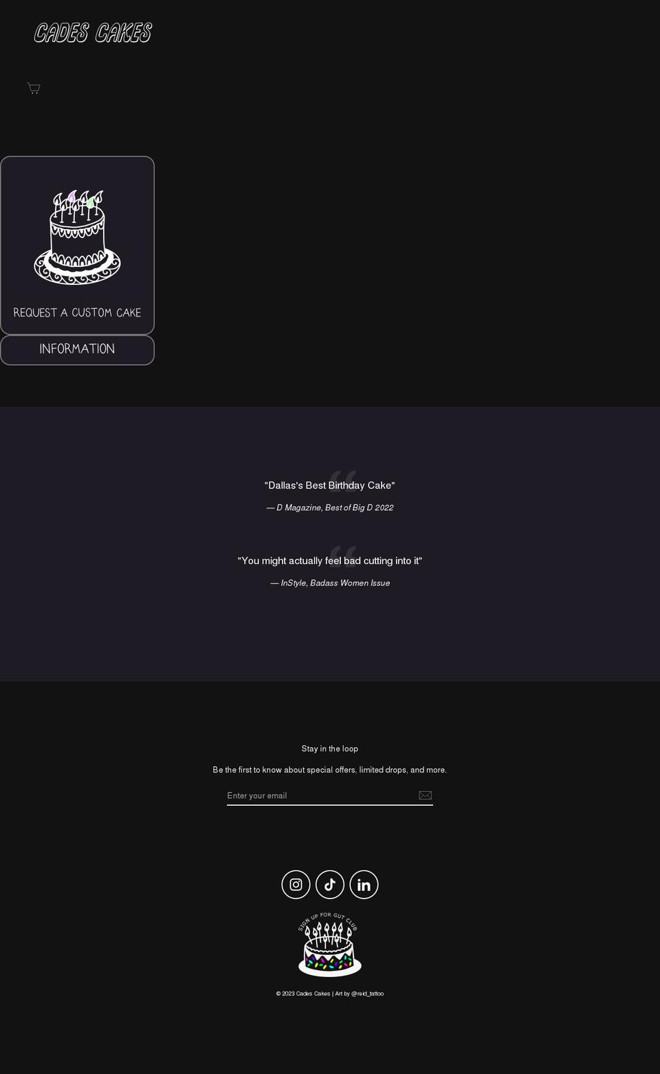 cakeyall.com shopify website screenshot