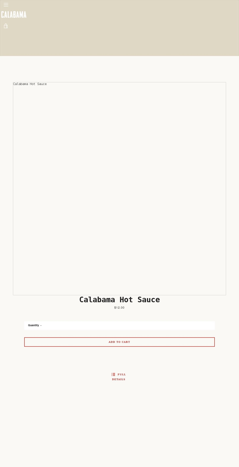 calabama.la shopify website screenshot