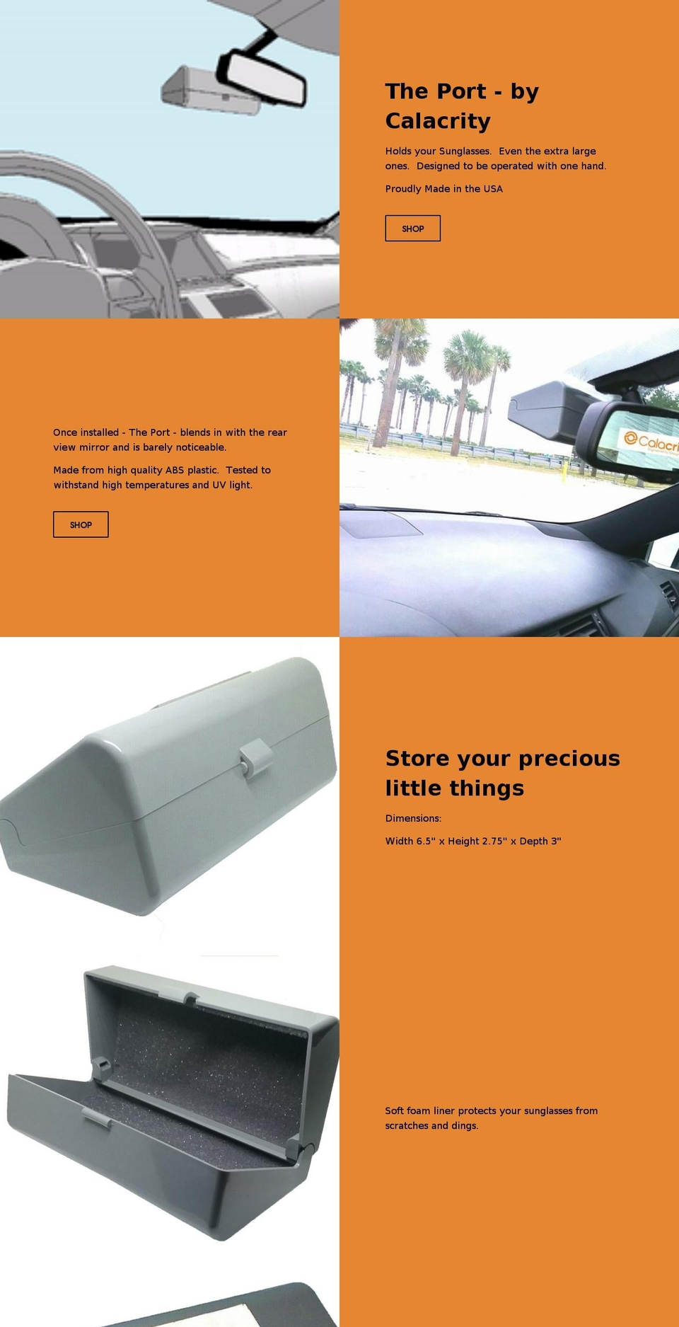 calacrity.com — Shopify storefront screenshot