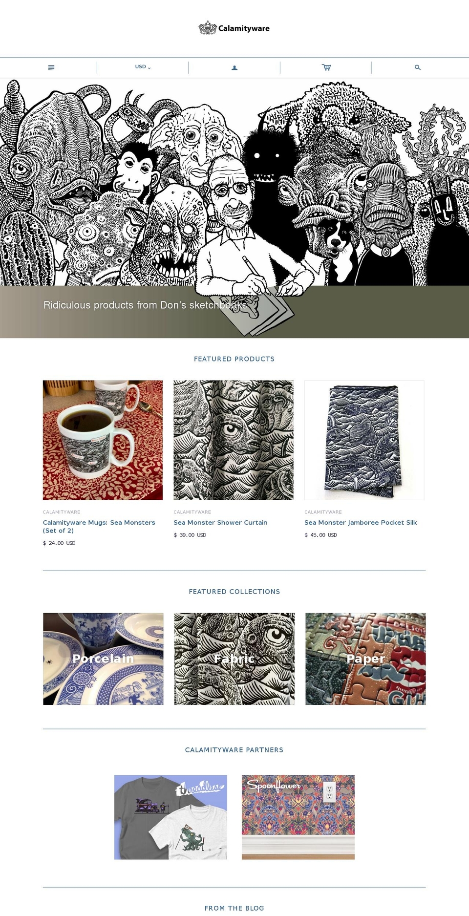 calamitywear.com — Shopify storefront screenshot