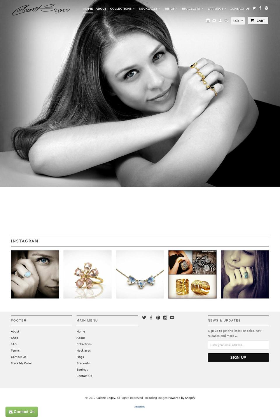 calanitsegev.com shopify website screenshot