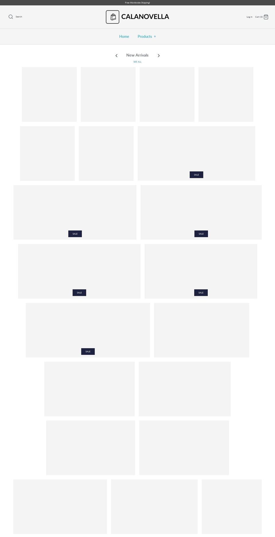 calanovella.com — Shopify storefront screenshot