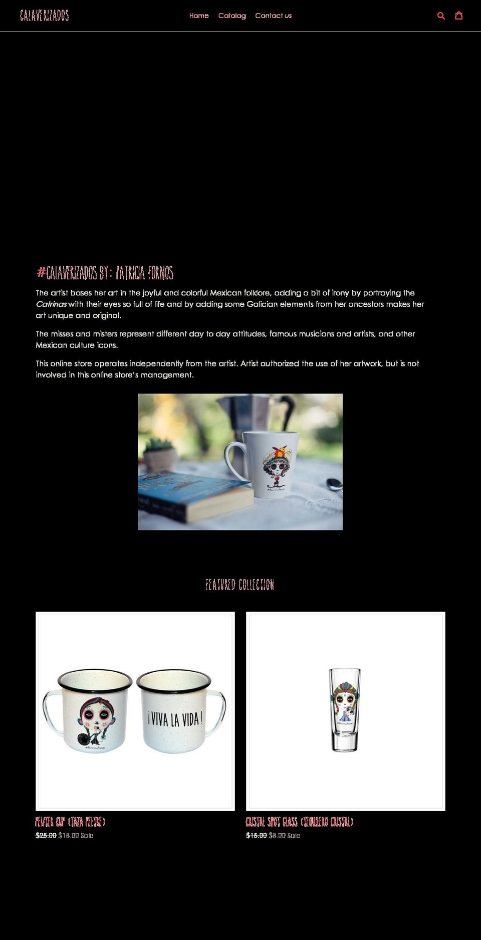 calaverizados.com — Shopify storefront screenshot