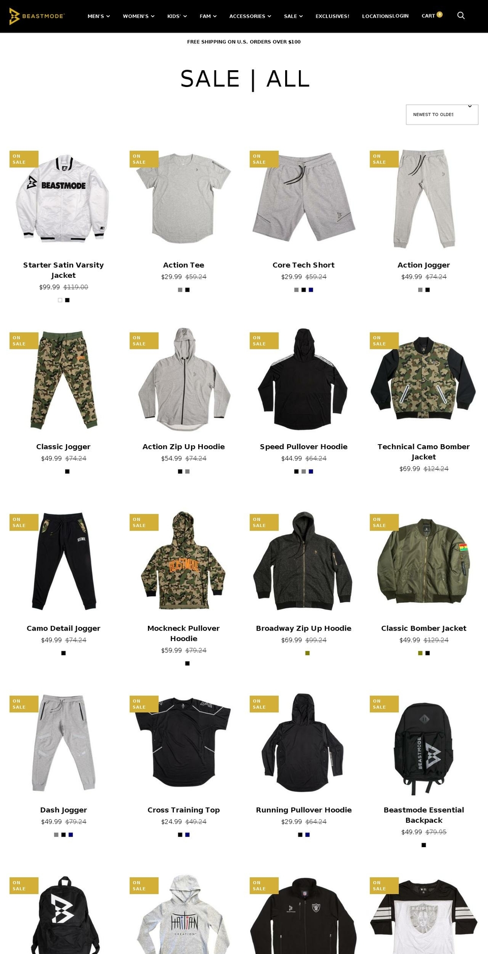 calbeast.com — Shopify storefront screenshot